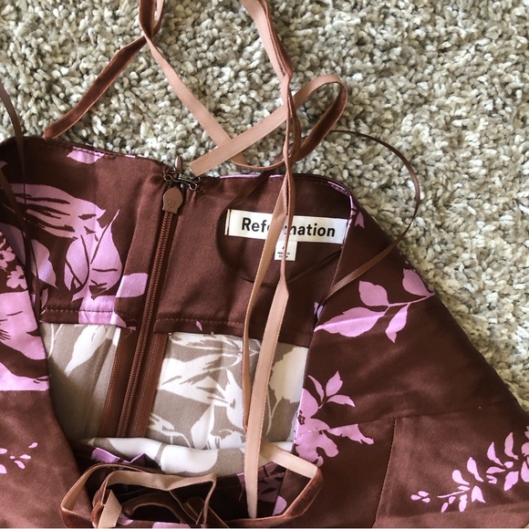 ✨SALE✨ Reformation Poppie Silk Dress - Floral - Picture 5 of 8